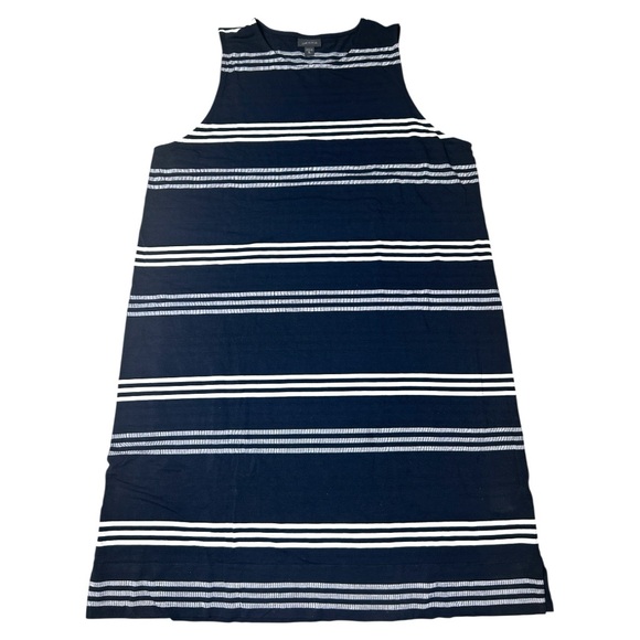 J. Jill‎ Wearever Navy & White Striped Sleeveless Tunic Dress – Size XL - Picture 1 of 10